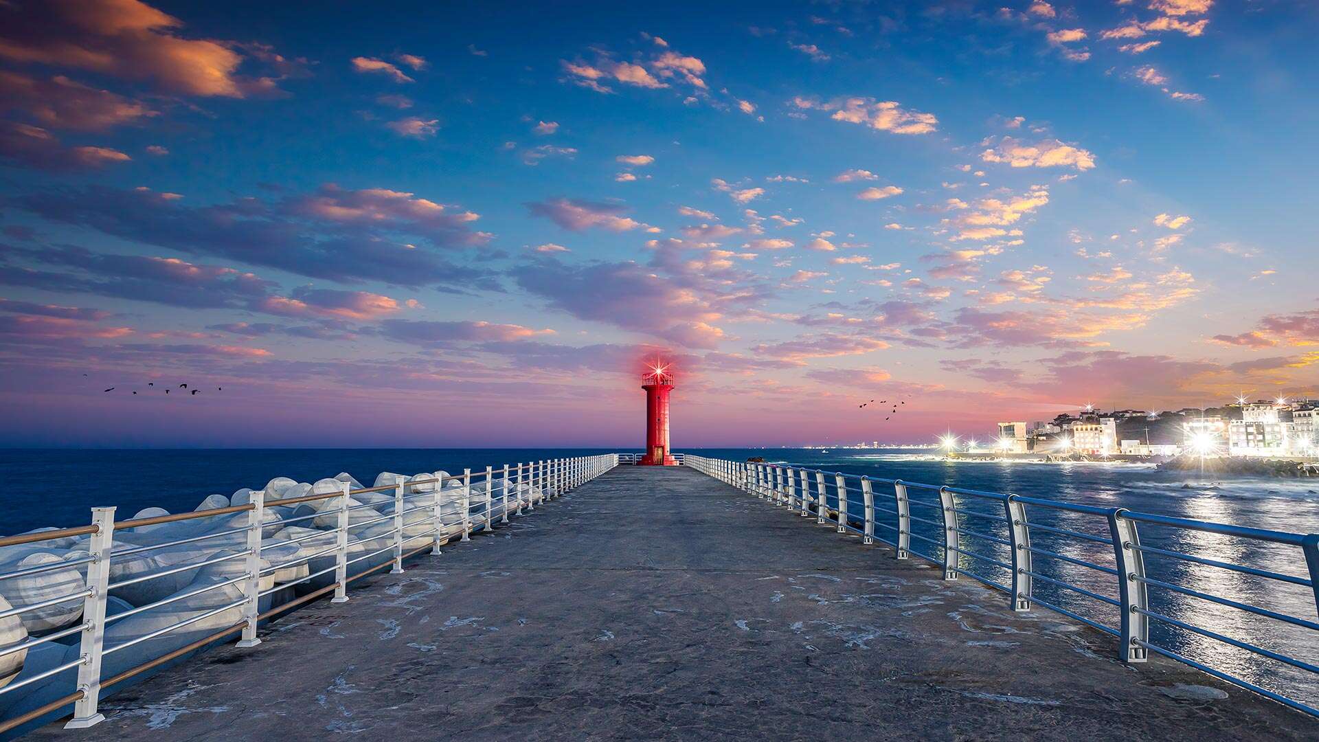 Sunset at Sodol Port Breakwater